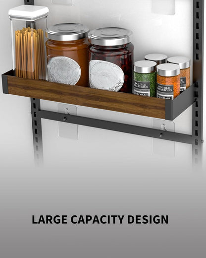 9-Tier Over The Door Pantry Organizer, Pantry Organization and Storage, Black Hanging Basket Wall Spice Rack Seasoning Shelves, Home & Kitchen Bedroom Bathroom House Essentials
