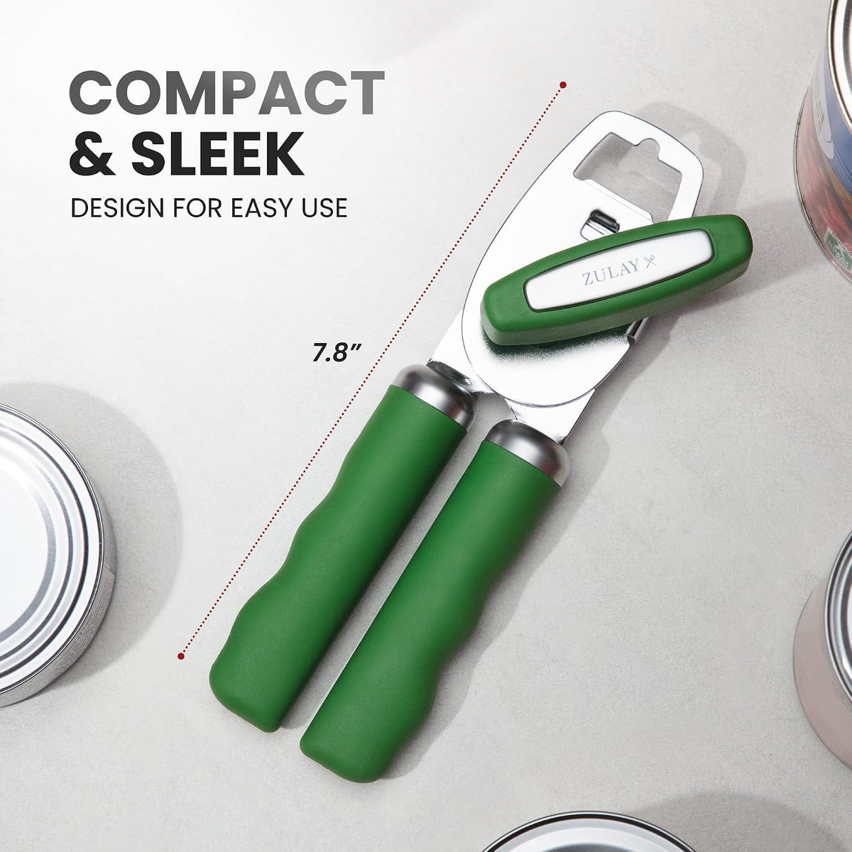 Manual Can Opener Heavy Duty Patented Stainless Steel, Ruby - Colors A