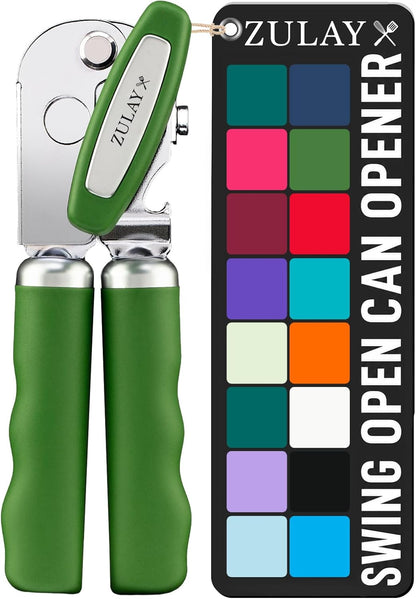 Manual Can Opener Heavy Duty Patented Stainless Steel, Ruby - Colors A