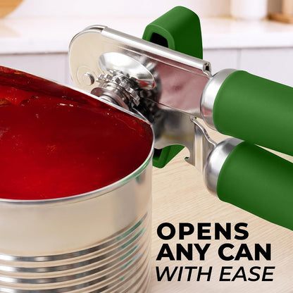Manual Can Opener Heavy Duty Patented Stainless Steel, Ruby - Colors A