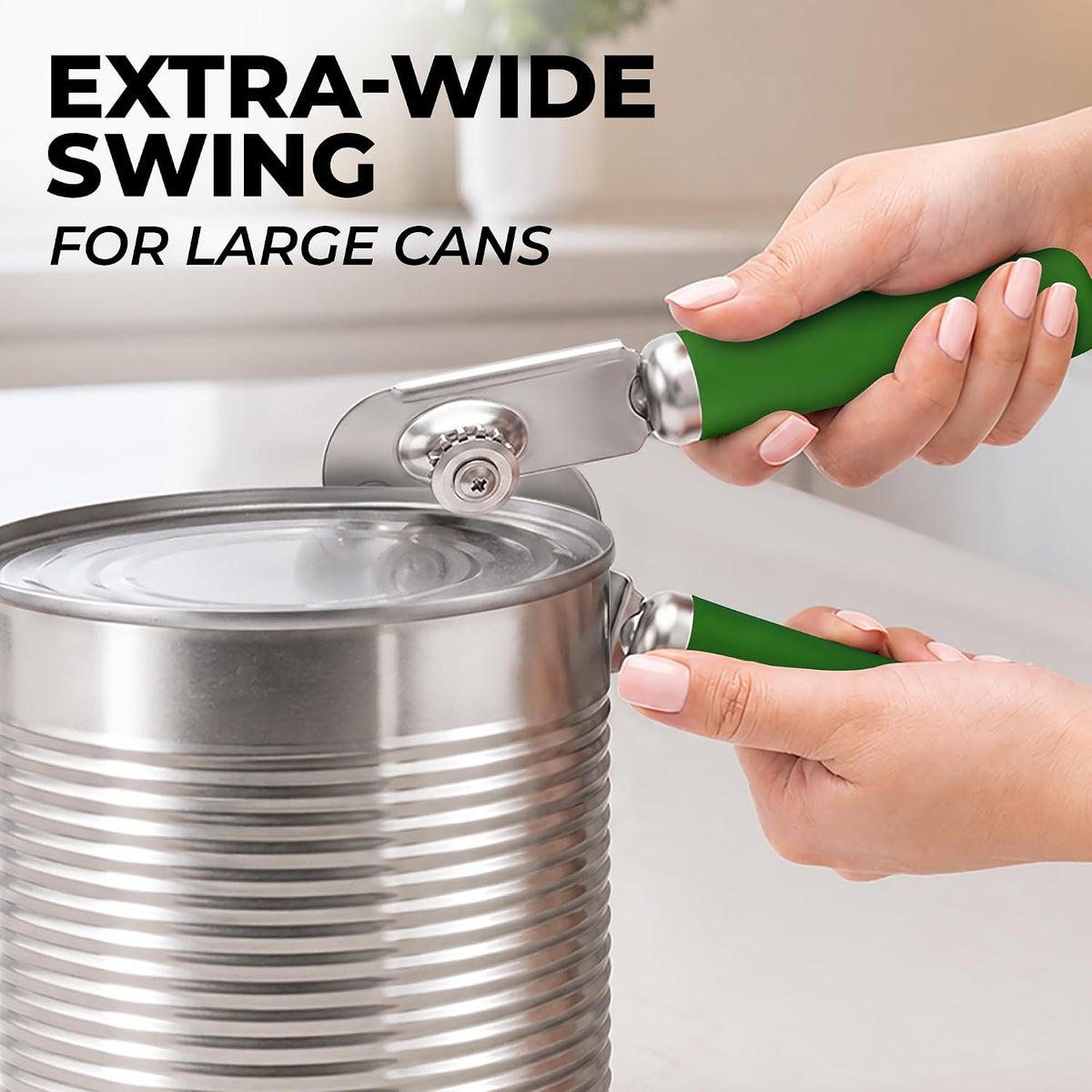 Manual Can Opener Heavy Duty Patented Stainless Steel, Ruby - Colors A