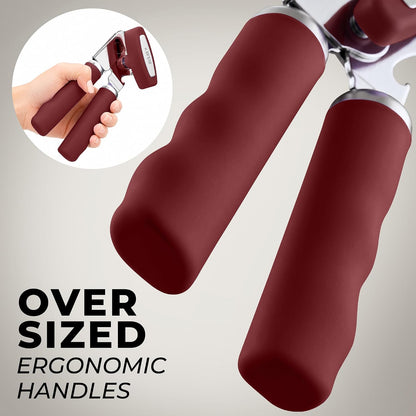Manual Can Opener Heavy Duty Patented Stainless Steel, Ruby - Colors A