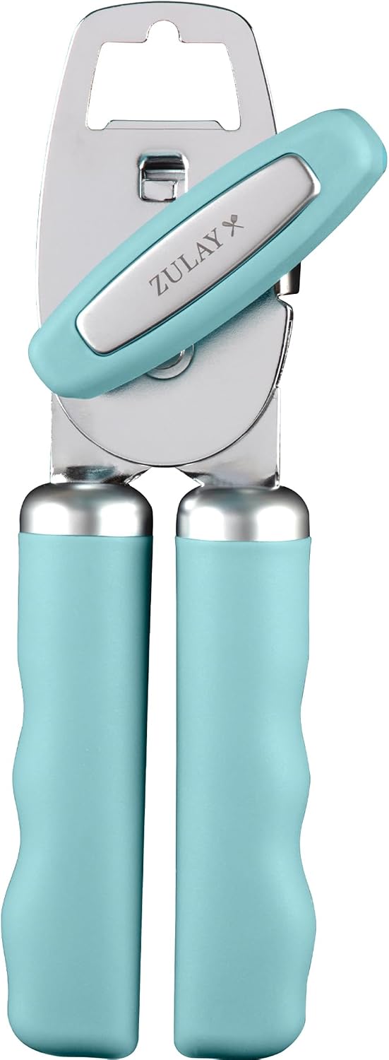 Manual Can Opener Heavy Duty Patented Stainless Steel, Ruby - Colors A