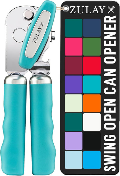 Manual Can Opener Heavy Duty Patented Stainless Steel, Ruby - Colors A