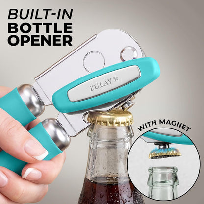 Manual Can Opener Heavy Duty Patented Stainless Steel, Ruby - Colors A