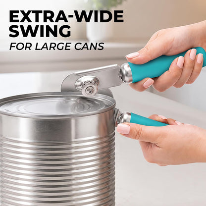Manual Can Opener Heavy Duty Patented Stainless Steel, Ruby - Colors A