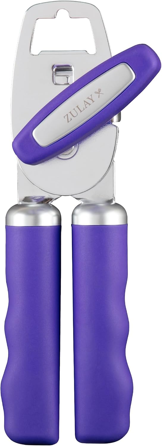 Manual Can Opener Heavy Duty Patented Stainless Steel, Ruby - Colors A