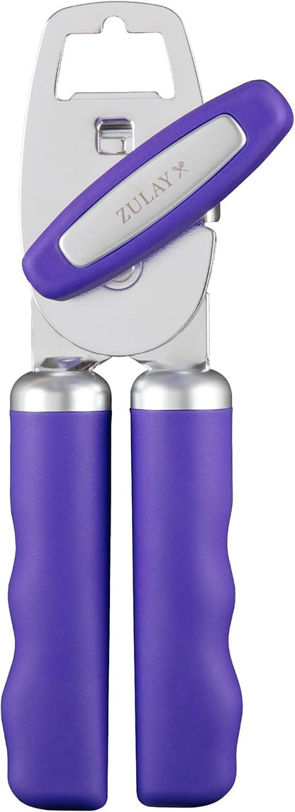 Manual Can Opener Heavy Duty Patented Stainless Steel, Ruby - Colors A