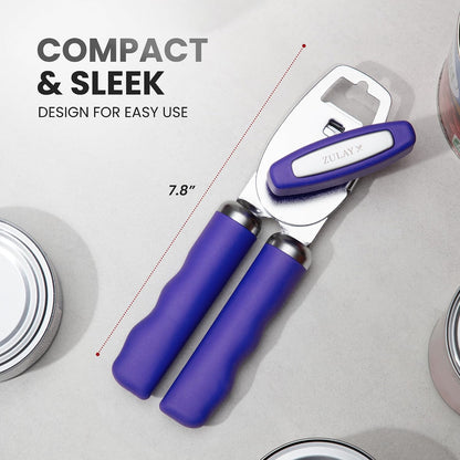 Manual Can Opener Heavy Duty Patented Stainless Steel, Ruby - Colors A