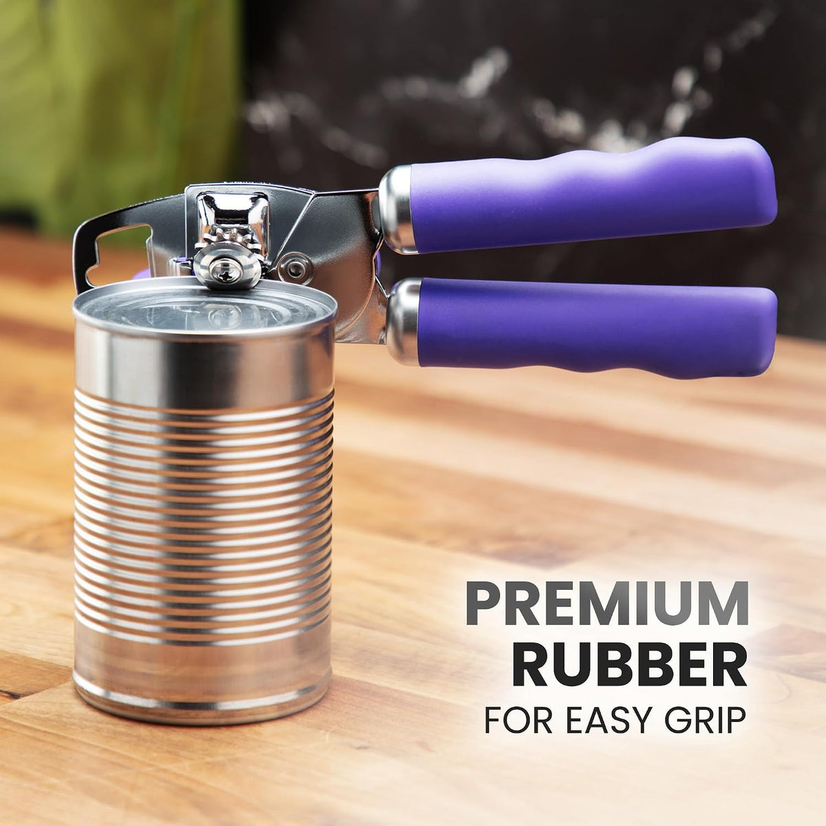 Manual Can Opener Heavy Duty Patented Stainless Steel, Ruby - Colors A