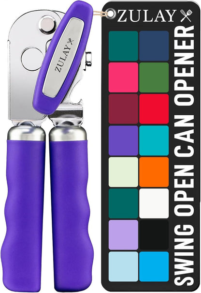 Manual Can Opener Heavy Duty Patented Stainless Steel, Ruby - Colors A