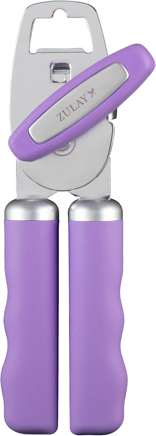 Manual Can Opener Heavy Duty Patented Stainless Steel, Ruby - Colors A