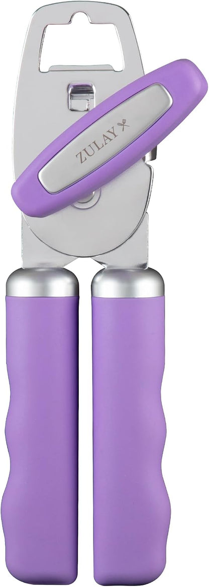 Manual Can Opener Heavy Duty Patented Stainless Steel, Ruby - Colors A