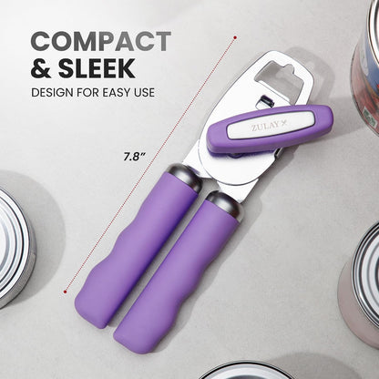 Manual Can Opener Heavy Duty Patented Stainless Steel, Ruby - Colors A