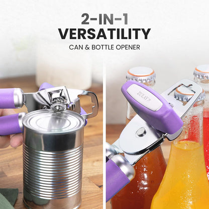 Manual Can Opener Heavy Duty Patented Stainless Steel, Ruby - Colors A