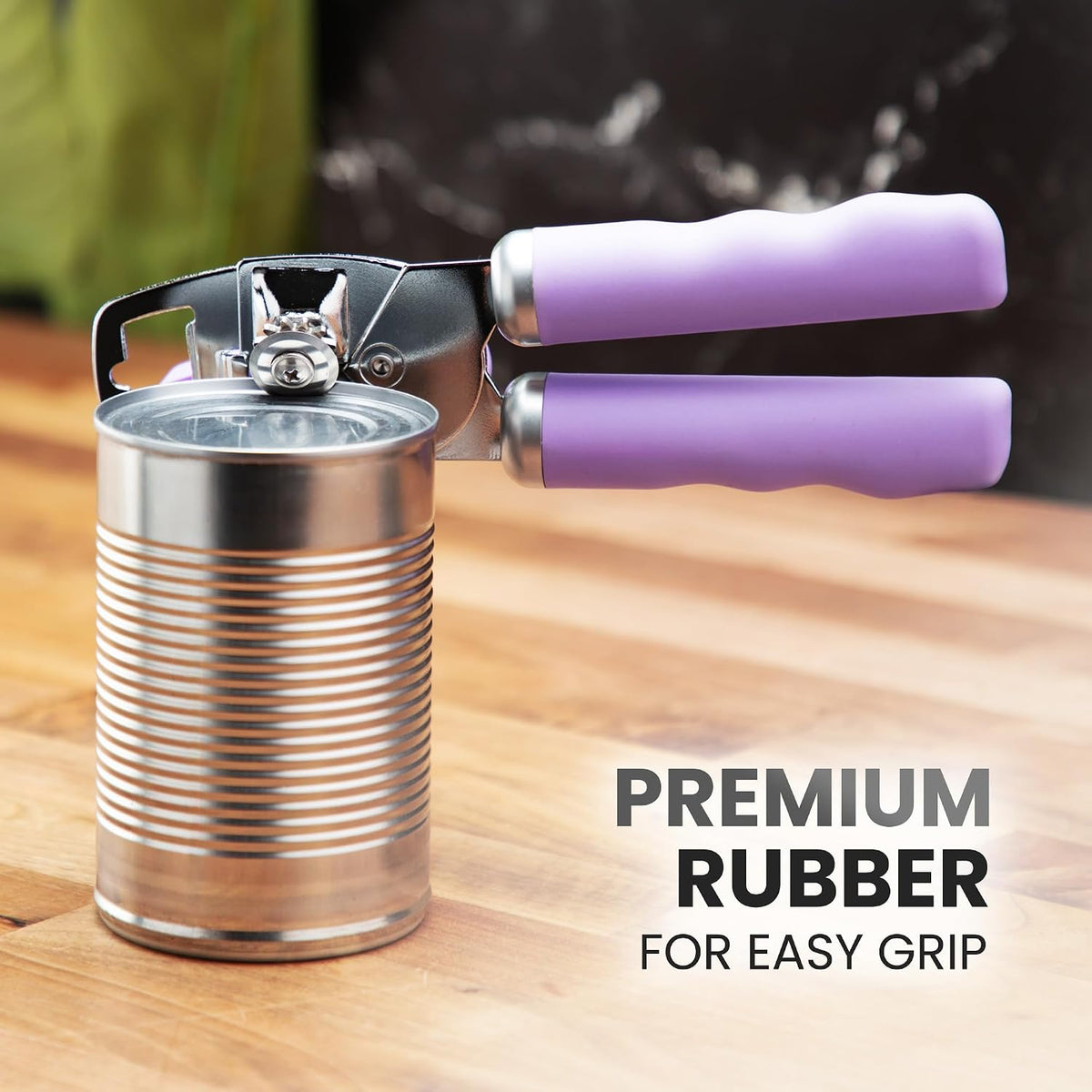 Manual Can Opener Heavy Duty Patented Stainless Steel, Ruby - Colors A