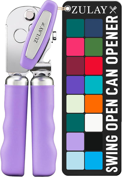 Manual Can Opener Heavy Duty Patented Stainless Steel, Ruby - Colors A