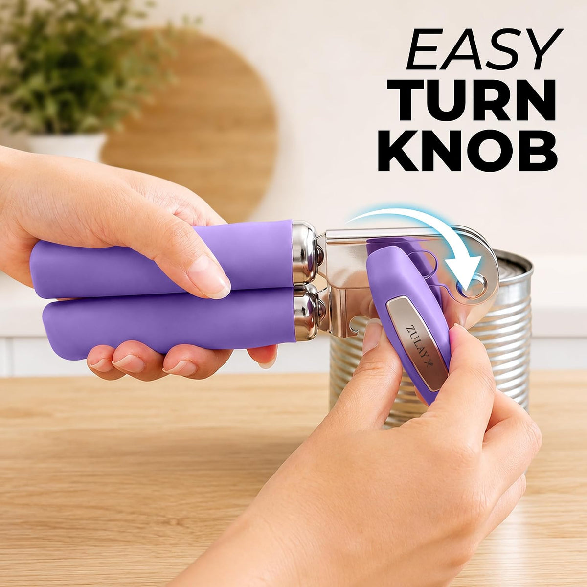 Manual Can Opener Heavy Duty Patented Stainless Steel, Ruby - Colors A