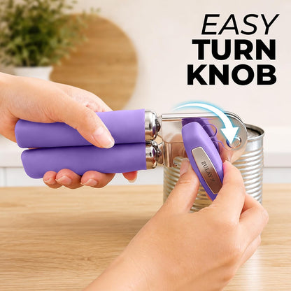 Manual Can Opener Heavy Duty Patented Stainless Steel, Ruby - Colors A