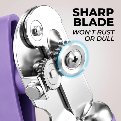 Manual Can Opener Heavy Duty Patented Stainless Steel, Ruby - Colors A