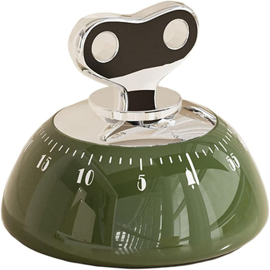 Visual Kitchen Timer for Cooking,Chef Cooking Timers Clock with Loud Alarm,Timers for Classroom, Home and Study,Mechanical Desk Timer,No Batteries Required，Magnetic Back (Green)