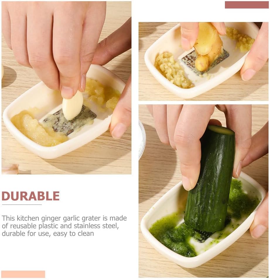 Ginger Grater Reusable Garlic Grater Kitchen Tool for Ginger Garlic Fruit Easy Cleaning 3.93 X 2.75 X 0.78 in
