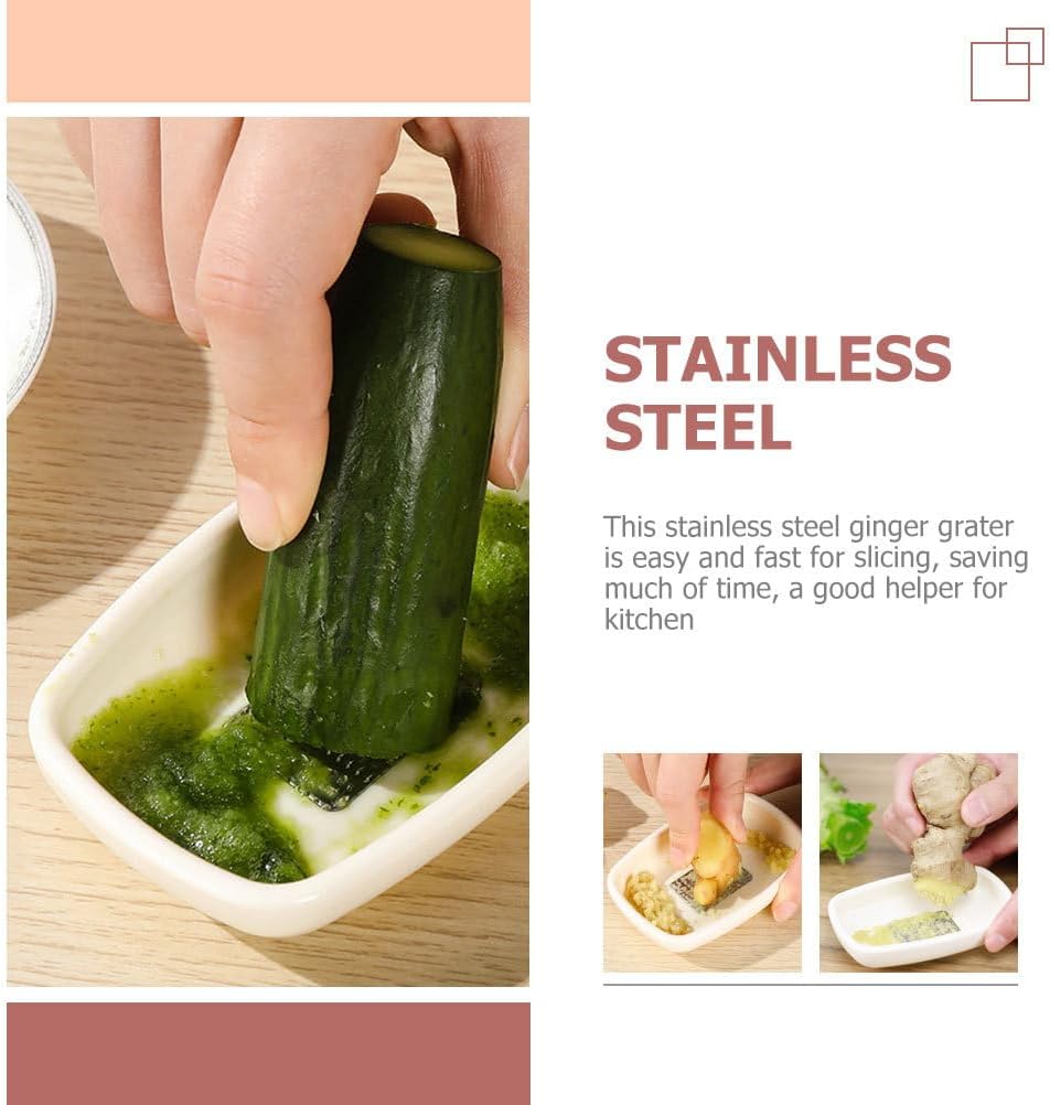 Ginger Grater Reusable Garlic Grater Kitchen Tool for Ginger Garlic Fruit Easy Cleaning 3.93 X 2.75 X 0.78 in