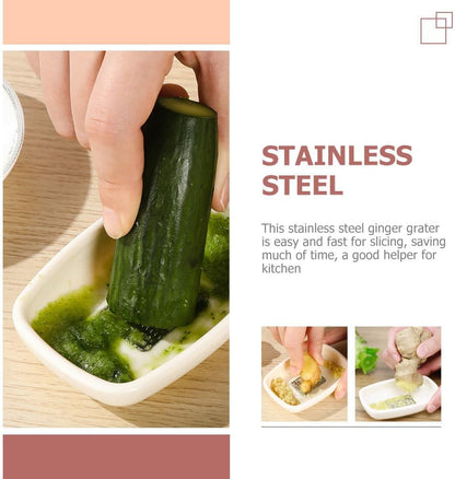 Ginger Grater Reusable Garlic Grater Kitchen Tool for Ginger Garlic Fruit Easy Cleaning 3.93 X 2.75 X 0.78 in