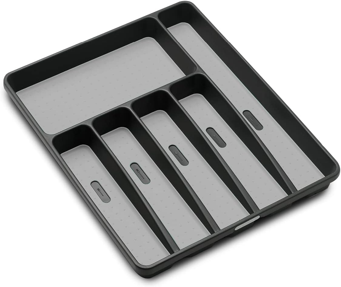 Classic 6 Compartment Silverware Tray, Granite
