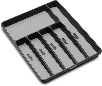 Classic 6 Compartment Silverware Tray, Granite