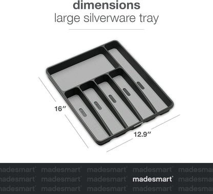Classic 6 Compartment Silverware Tray, Granite