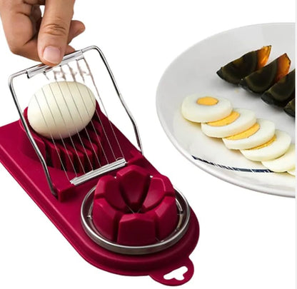 Egg Slicer for Hard Boiled Eggs heavy Duty, Slicers for Fruits and Vegetables, Egg Peeler, Egg Cutter, Boiled Egg Peeler, 2 Slice Modes, Egg Chopper