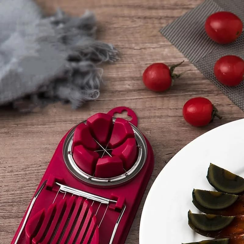Egg Slicer for Hard Boiled Eggs heavy Duty, Slicers for Fruits and Vegetables, Egg Peeler, Egg Cutter, Boiled Egg Peeler, 2 Slice Modes, Egg Chopper