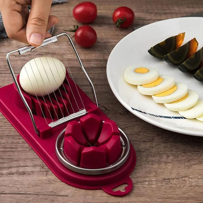 Egg Slicer for Hard Boiled Eggs heavy Duty, Slicers for Fruits and Vegetables, Egg Peeler, Egg Cutter, Boiled Egg Peeler, 2 Slice Modes, Egg Chopper
