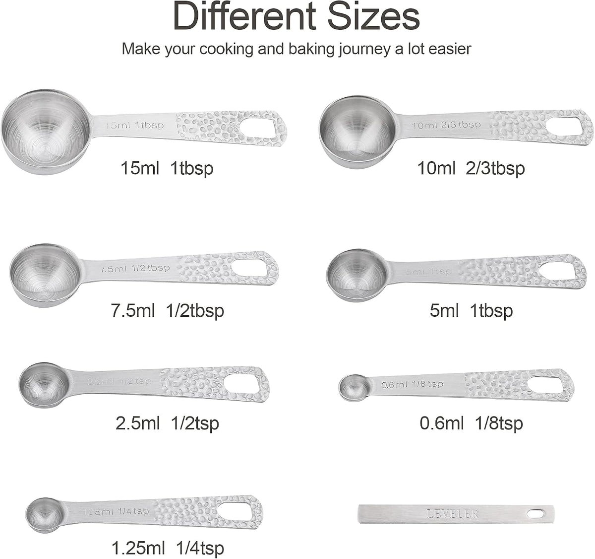 Copper Measuring Cups and Spoons Set 14, Stainless Steel Measure Cups and Spoons Set for Baking & Kitchen, 6 Metal Metric Measuring Cups and 7 Measuring Spoons 1 Leveler for Dry & Liquid