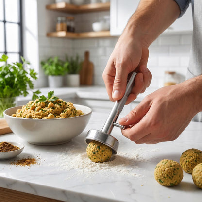 Meatball Scoop Maker Tool Aluminum Meat Ball Press Mold for Quick Even Meatballs Kitchen Gadget for Homemade Meatballs Shrimp Balls Rice Balls Falafel