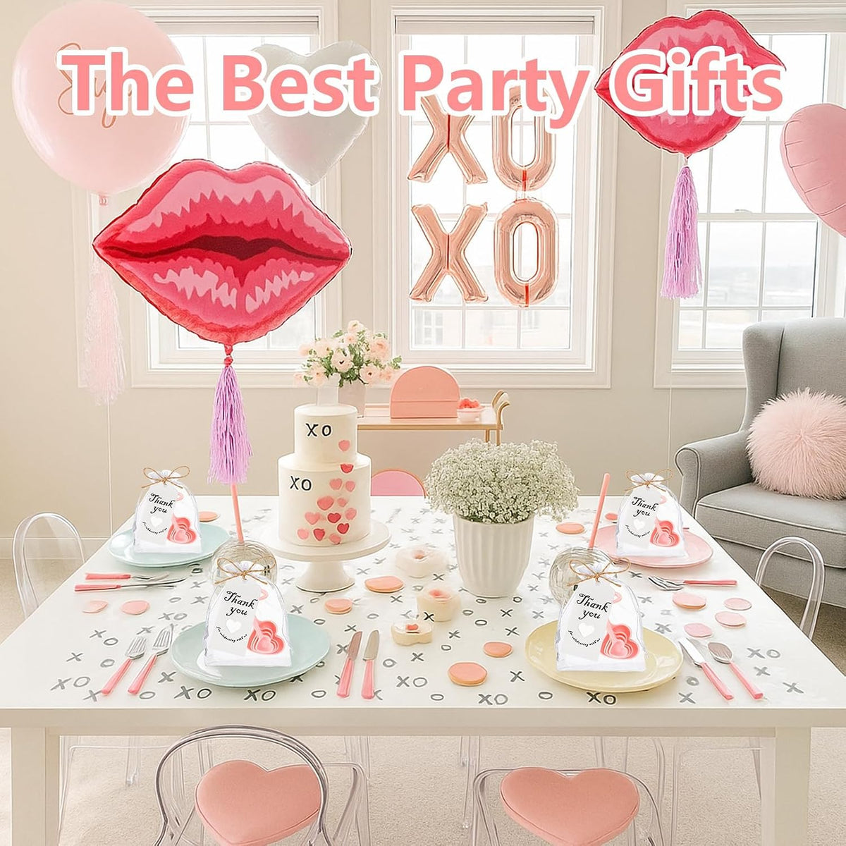 50 Set Heart Measuring Spoons,Pink Wedding Bridal Shower Bulk Return Gifts | Plastic heart measuring spoons with bags and cards. Practical souvenirs for wedding guests and bridal shower favors