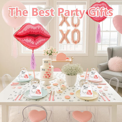 50 Set Heart Measuring Spoons,Pink Wedding Bridal Shower Bulk Return Gifts | Plastic heart measuring spoons with bags and cards. Practical souvenirs for wedding guests and bridal shower favors