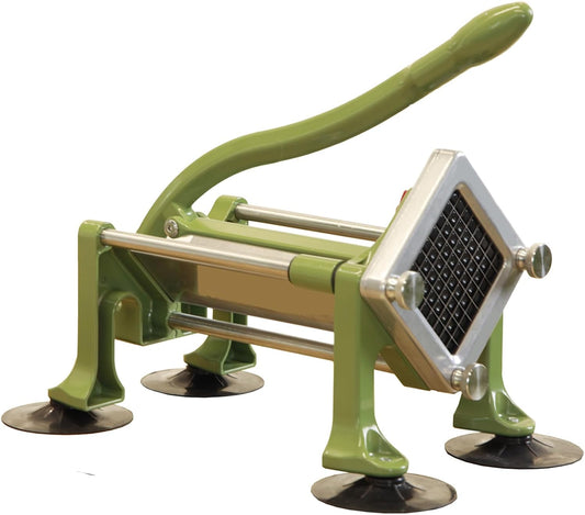 Commercial French Fry Cutter Stainless Steel Potato Cutter with 3/8&1/4&1/2 Inch Blade French Fries Cutter Manual Potatoes Cutting Machine with Suction Feet for Potato Carrot Yam Cucumbers