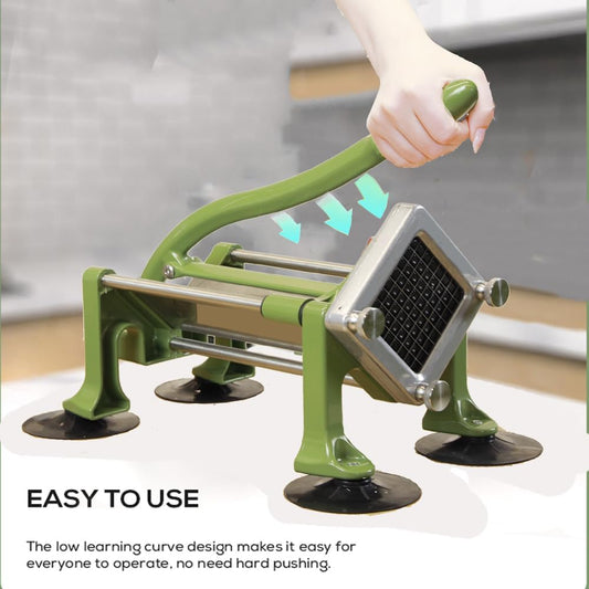 Commercial French Fry Cutter Stainless Steel Potato Cutter with 3/8&1/4&1/2 Inch Blade French Fries Cutter Manual Potatoes Cutting Machine with Suction Feet for Potato Carrot Yam Cucumbers