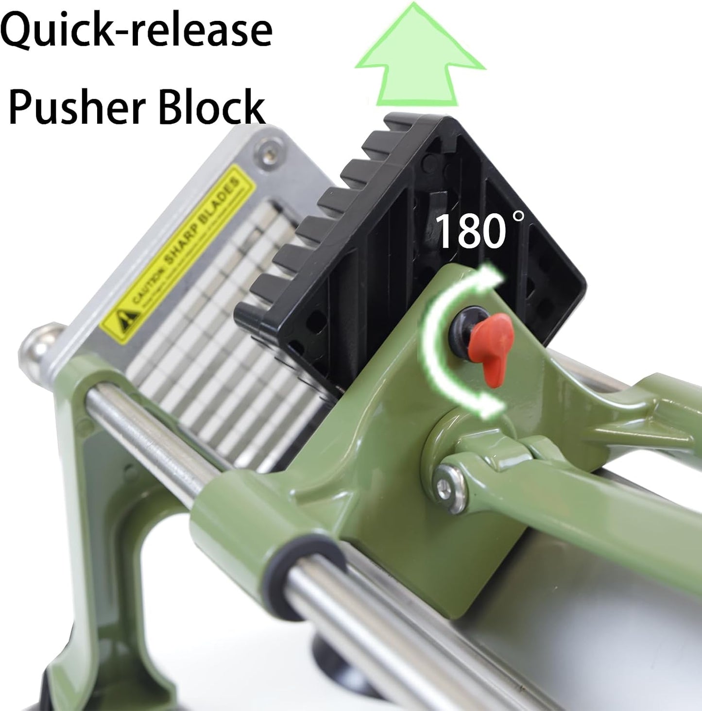 Commercial French Fry Cutter Stainless Steel Potato Cutter with 3/8&1/4&1/2 Inch Blade French Fries Cutter Manual Potatoes Cutting Machine with Suction Feet for Potato Carrot Yam Cucumbers
