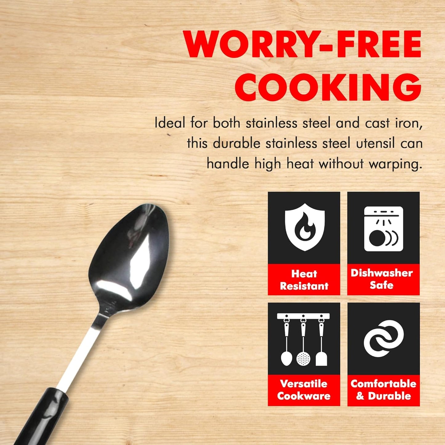 Select Slotted Sturdy Skimmer, 13 inch, Stainless Steel