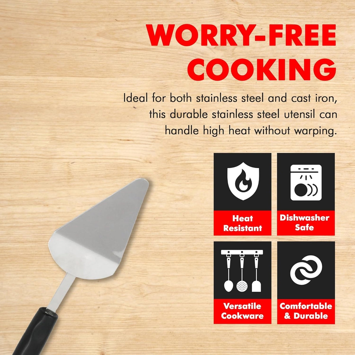 Select Slotted Sturdy Skimmer, 13 inch, Stainless Steel