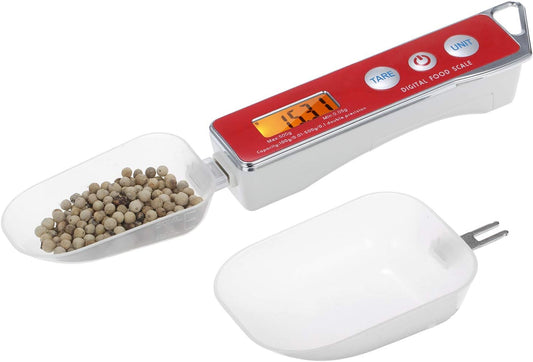 Spoon Scale, Digital Spoon Scale Electronic Measuring Spoon Scale Household Kitchen Spoon Scale Food Scale with Tare Function Capacity 0.05g to 500g Support Unit g/oz/gn/ct/