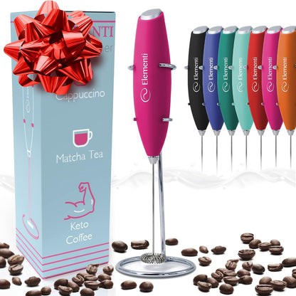 Matcha Whisk & Frother Set - Powerful Electric Matcha Mixer for Powder, Easy to Use Electric Whisk Kit - Craft Effortless Lattes with the Milk Frother Wand & Wisk (Emerald Green)