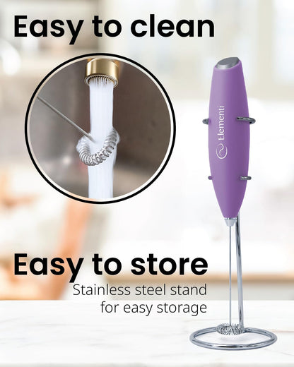 Matcha Whisk & Frother Set - Powerful Electric Matcha Mixer for Powder, Easy to Use Electric Whisk Kit - Craft Effortless Lattes with the Milk Frother Wand & Wisk (Emerald Green)