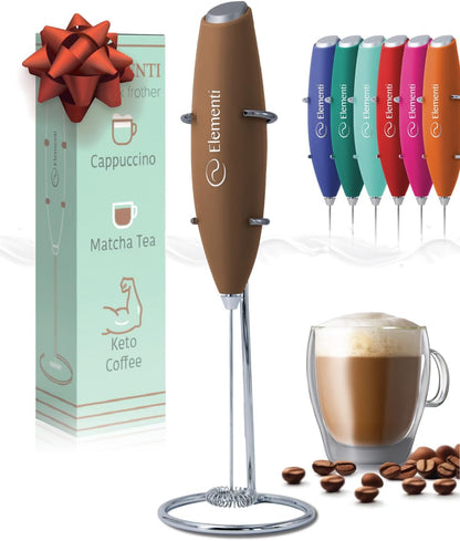 Matcha Whisk & Frother Set - Powerful Electric Matcha Mixer for Powder, Easy to Use Electric Whisk Kit - Craft Effortless Lattes with the Milk Frother Wand & Wisk (Emerald Green)