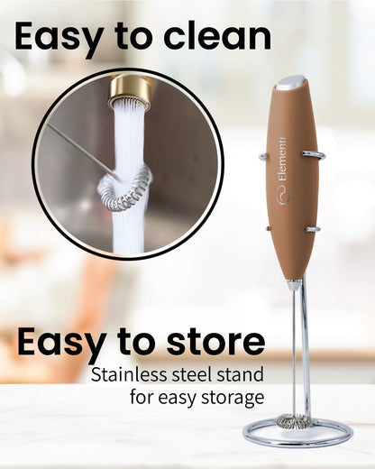 Matcha Whisk & Frother Set - Powerful Electric Matcha Mixer for Powder, Easy to Use Electric Whisk Kit - Craft Effortless Lattes with the Milk Frother Wand & Wisk (Emerald Green)