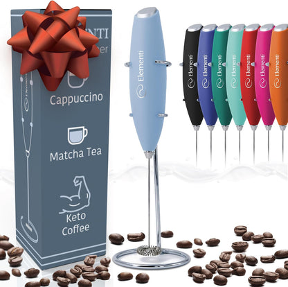 Matcha Whisk & Frother Set - Powerful Electric Matcha Mixer for Powder, Easy to Use Electric Whisk Kit - Craft Effortless Lattes with the Milk Frother Wand & Wisk (Emerald Green)
