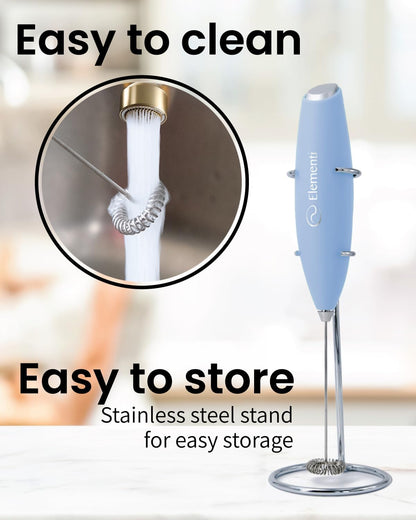 Matcha Whisk & Frother Set - Powerful Electric Matcha Mixer for Powder, Easy to Use Electric Whisk Kit - Craft Effortless Lattes with the Milk Frother Wand & Wisk (Emerald Green)